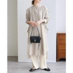 シャツワンピース サイドリボンシャツワンピース