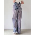 ジーンズ デニム デニムパンツ バックリボンデニムパンツ レディース