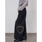 ジーンズ デニム デニムパンツ レースグラフィックルーズデニム レディース