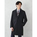 コート ジャケット 「洗える」ニードルパンチ　チェスターコート　ブラック/ネイビー メンズ