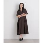 ワンピース ギャザーティアードサッカーワンピース