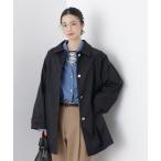 ステンカラーコート コート 撥水加工ステンカラーミドルコート レディース