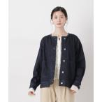 デニムジャケット gジャン ノーカラーデニムジャケット レディース