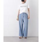 ショッピングデニム ジーンズ デニム デニムパンツ ウエストドロストワイドデニムパンツ レディース