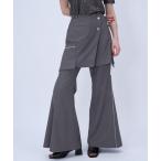 ショッピングway パンツ ZIP2WAYミニスカツキフレアパンツ(HARE) レディース