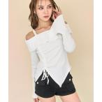 tシャツ フレアスリーブ ギャザーデ