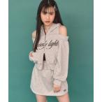 セットアップ 肩あき ダブル ジップ