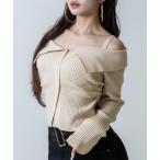 ニット セーター リブニット オフシ