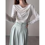 tシャツ ドレープデザインカットソー レ