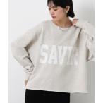 ショッピング綿100 トレーナー スウェット 裏毛ＳＡＶＩＲロゴスウェット レディース