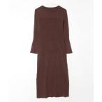 「callautia」 ニットワンピース MEDIUM ブラウン レディース