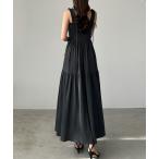 「Louere」 キャミソールワンピース X-LARGE チャコール レディース