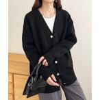 「GeeRA」 ニットカーディガン MEDIUM ブラック レディース
