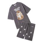 ショッピングウェア パジャマ 「ONLINE限定」「HOMME」ドッグジャガードプルオーバー＆ハーフパンツセット メンズ