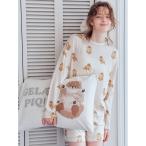 パジャマ ルームウェア ドッグ柄ショートパンツ レディース