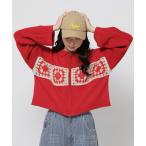 カーディガン クロシェZIPカーディガン レディース