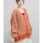 カーディガン ダメージニットカーデ レディース