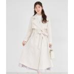 トレンチコート コート ２ＷＡＹ仕様ゴールド釦ヨークトレンチコート レディース