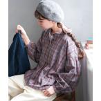 ブラウス シャツ 「チェックらぼ」の ラベンダーチェックのプルオーバー レディース