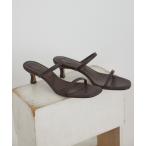 サンダル 「W S（ドゥーブル）」レザーヒールサンダル レディース