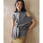 ニット セーター アシメニュアンストップス レディース