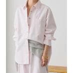ブラウス シャツ 予約「セットアップ着用可能」ガーメントダイコットンツイルシャツ レディース