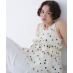 キャミソール ドットキャミビスチェ