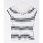 [PAGEBOY] окантовка рисунок безрукавка tops FREE белый женский 