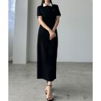 「Louere」 半袖ワンピース MEDIUM ブラック系その他2 レディース