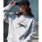 「FREAK'S STORE」 スウェットカットソー「THEFOXCOLLECTIONコラボ」 フリ- ライトグレー レディース