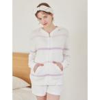 パジャマ ルームウェア ウォッシャブルスムーズィーボーダーショートパンツ レディース