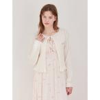 パジャマ ルームウェア エアリーモコ柄編みカーディガン レディース