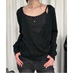 ショッピングスパンコール tシャツ スパンコールシアーニットソー レディース