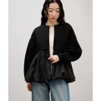 カーディガン ダンボールタフタペプラムカットソーカーディガン レディース