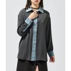 ブラウス シャツ 2wayジャガードクレリックシャツ レディース