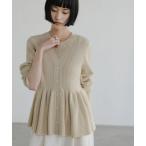 カーディガン ペプラムニットカーディガン　661234 レディース