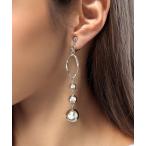 イヤリング 「As」「金属アレルギー対応」NO.203 銅玉　コットンパール　ゆらゆら　３連イヤリング（ニッケルフリー）(MA) レディース