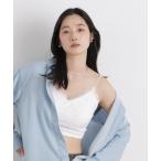 キャミソール レースジャガードカップ取り外しクロップドキャミソール