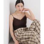 キャミソール レースジャガードカップ付きキャミソール