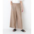 ショッピングガウチョ パンツ 「名品/5サイズ展開/ウォッシャブル」ドライタッチリネン混ガウチョパンツ レディース