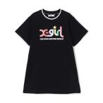 ショッピング服 ワンピース 「人気商品再入荷」「直営店で取り扱い無し」ラメ発泡ロゴTワンピース キッズ 子供服 女の子