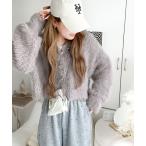 「mily bilet」 ニットカーディガン X-LARGE ベージュ レディース