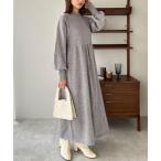 「GeeRA」 「swing by」ニットワンピース MEDIUM 杢グレー レディース