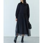「LAVEANGE」 ドッキングワンピース 3L ブラック レディース