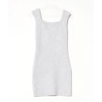 「SNIDEL」 ニットワンピース ONE SIZE グレー レディース