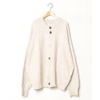 [EMMA CLOTHES] вязаный кардиган L бежевый мужской 
