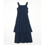「Louere」 キャミソールワンピース MEDIUM ネイビー レディース