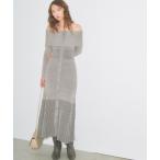 「SNIDEL」 ニットワンピース ONE SIZE グレー レディース