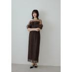 「niana」 半袖ワンピース M ブラウン レディース