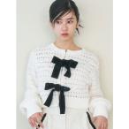 「LILY BROWN」 ニットカーディガン ONE SIZE ホワイト レディース